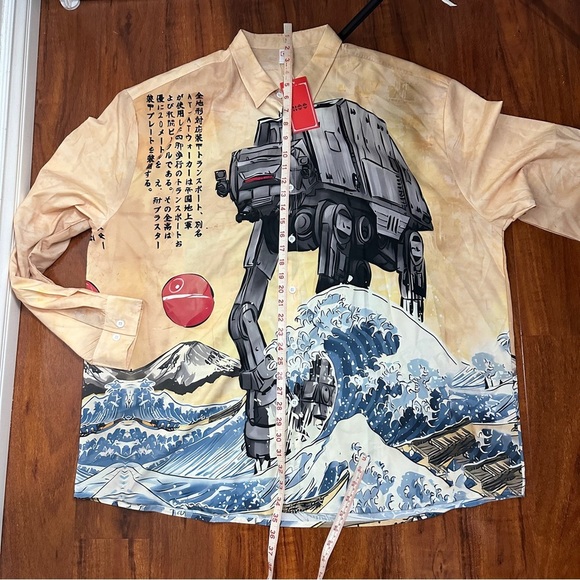 Shop Hoo Vintage Button Up Long Sleeve Robot Animal Shirt Size 4XL - Picture 8 of 9